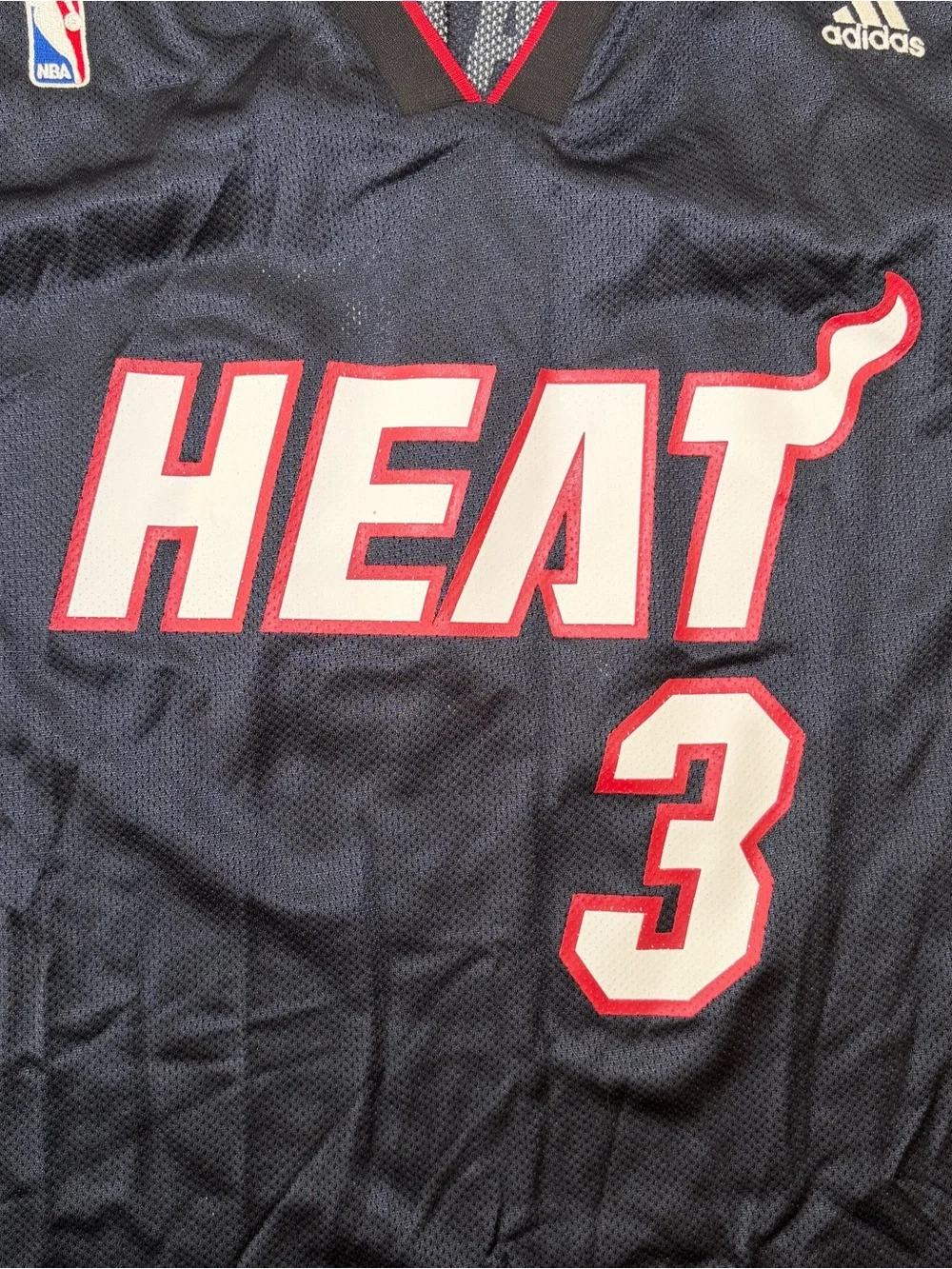 Vintage Adidas Dwyane Wade Miami Heat #3 NBA Jersey XL Throwback Y2K Old School